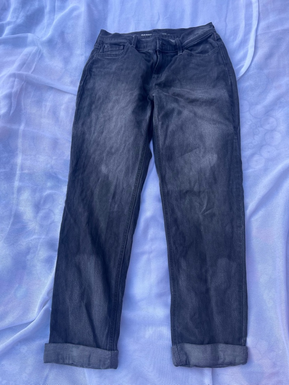 Grey Mid Rise Slim Straight Old Navy Jeans